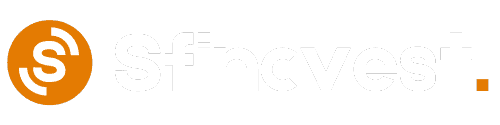 Sfincvest Logo and Text - White PNG